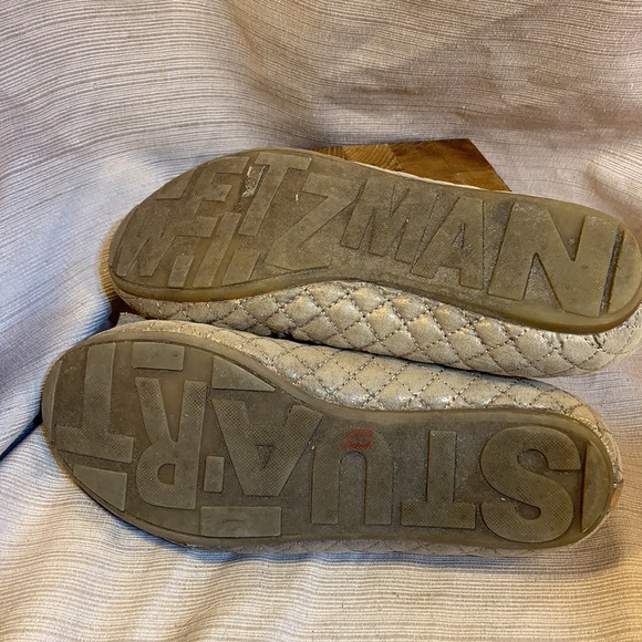 Stuart Weitzman metallic rose gold ballet quilted - Picture 10 of 14